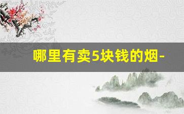哪里有卖5块钱的烟-哪里有卖五块钱以下的烟