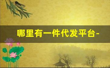 哪里有一件代发平台-一件代发正品化妆品货源网