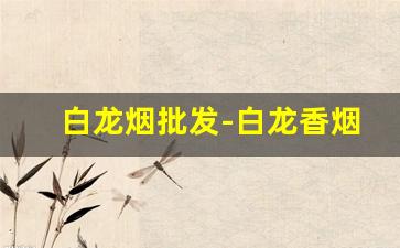 白龙烟批发-白龙香烟哪里便宜
