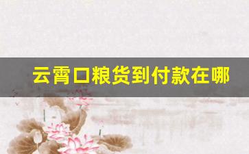云霄口粮货到付款在哪可以买-云霄货到付款价格表怎么购买