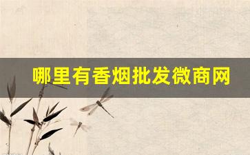 哪里有香烟批发微商网-南京烟批发一条