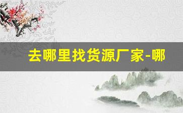 去哪里找货源厂家-哪里找货源源头