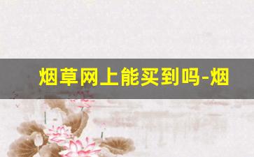 烟草网上能买到吗-烟草能在官方上面买吗
